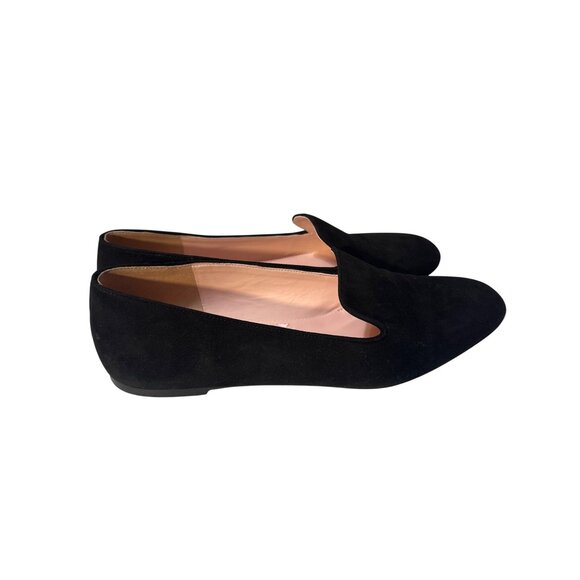 J.Crew Womens Black Suede Smoking Slippers Size 9.5 - Picture 3 of 8